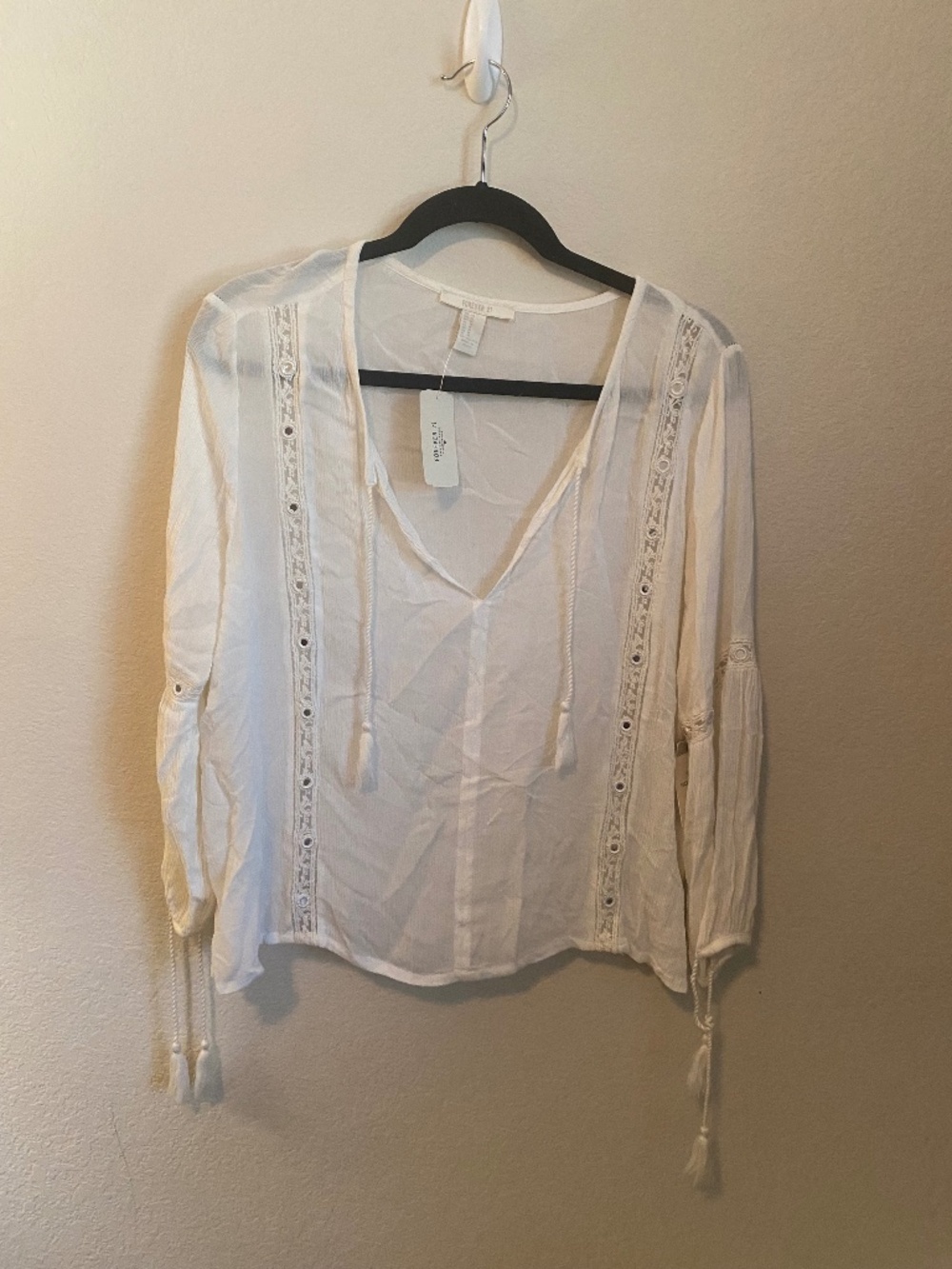 Forever 21 Boho White Top